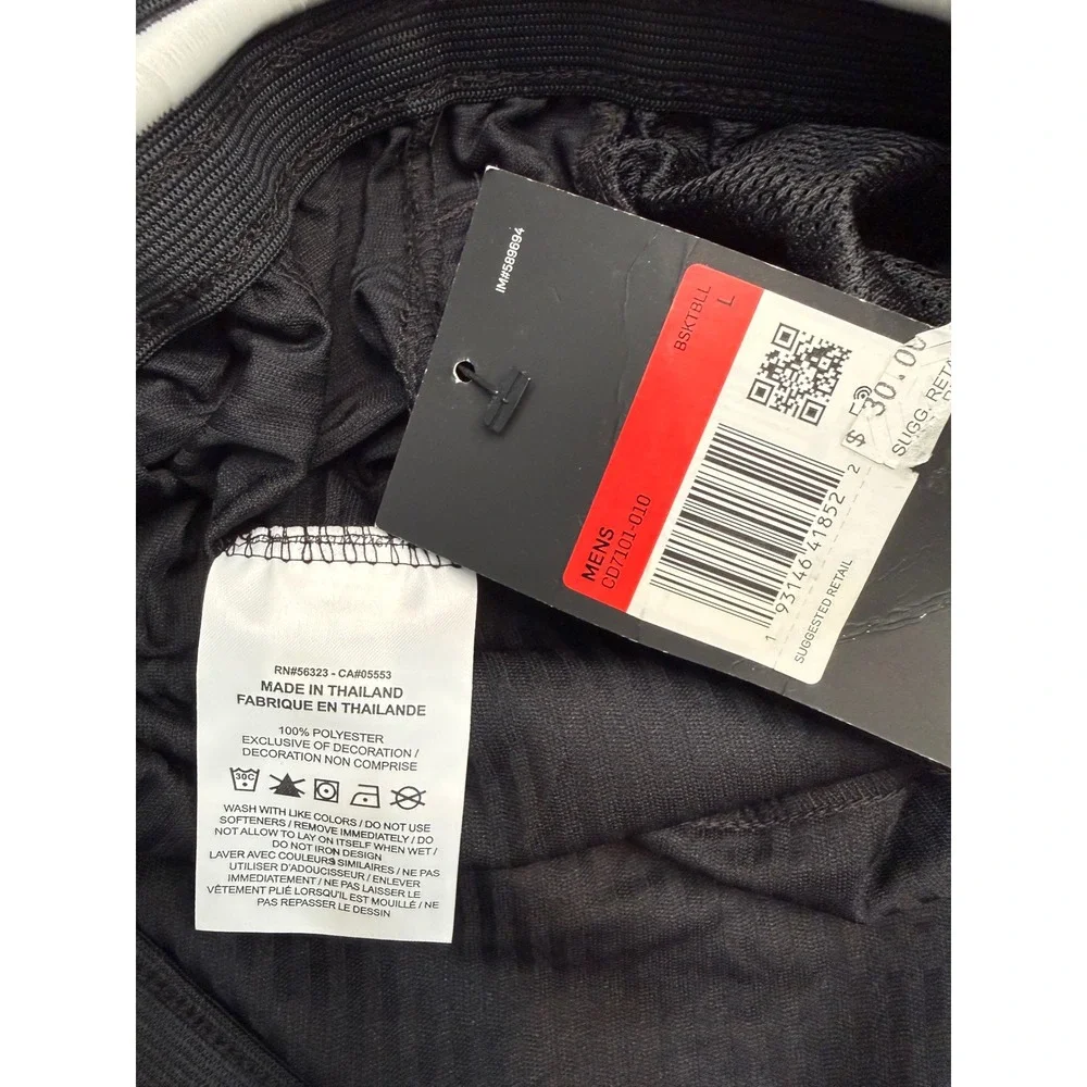 Nike Mens Dry-FIT Basketball Shorts Black Loose Fit CD7101-010 Large NWT